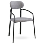 Стул LATITUDE Ror, Round, рогожка, черный/серый