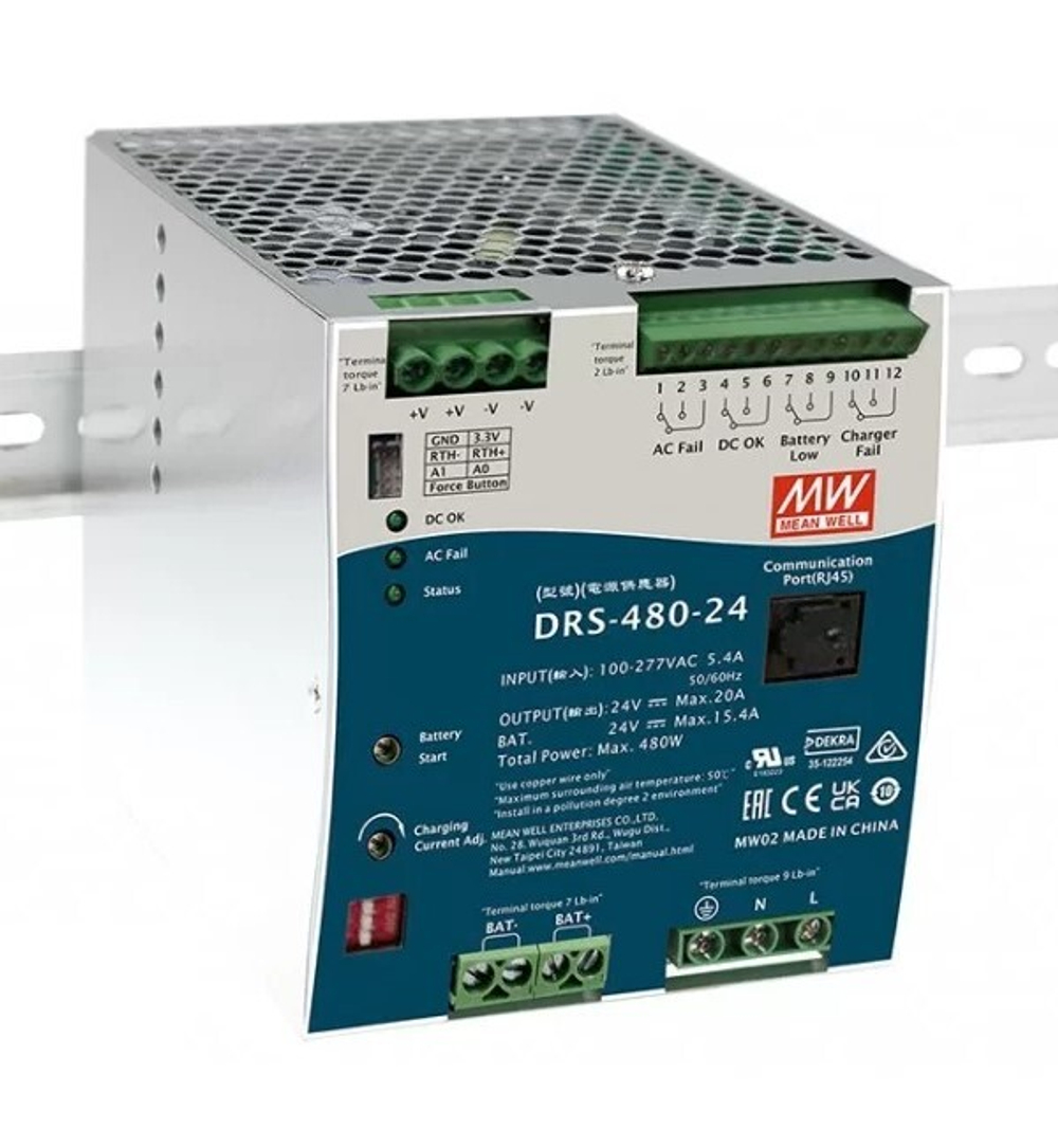 Преобразователь AC-DC сетевой Mean Well DRS-480-24