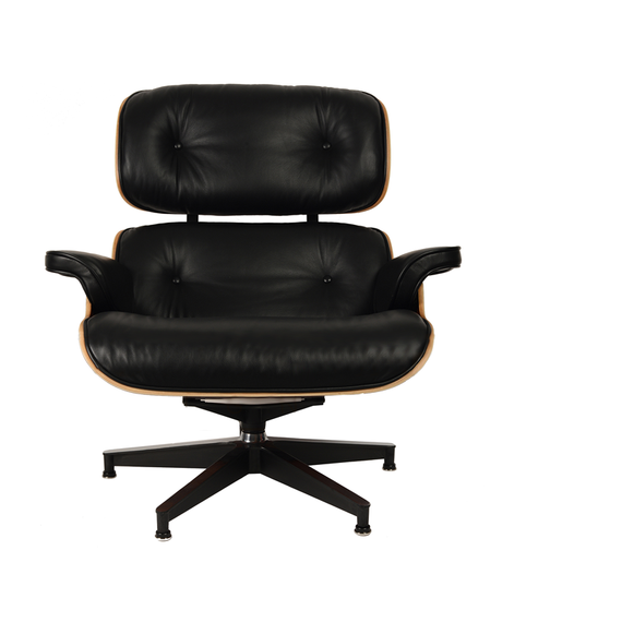 Кресло с оттоманкой Eames Lounge Black Premium U.S. Version