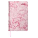 Ежедневник датированный 2022 А5 138x213 мм BRAUBERG "Marble", под кожу, розовый мрамор, 112743