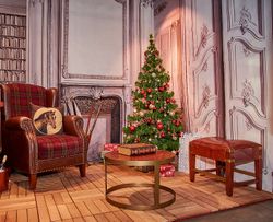 Табурет желто-коричневый