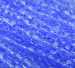 БШ017НН6 Хрустальные бусины "32 грани", цвет: светло-голубой прозрачный, 6 мм, кол-во: 39-40 шт.