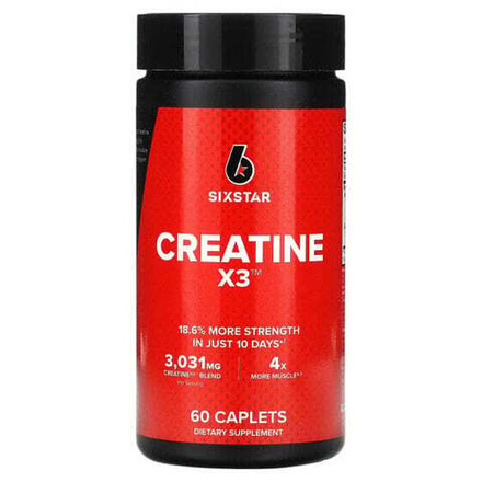 Креатин SIXSTAR, Creatine X3, Elite (серия), 60 капсуловидных таблеток