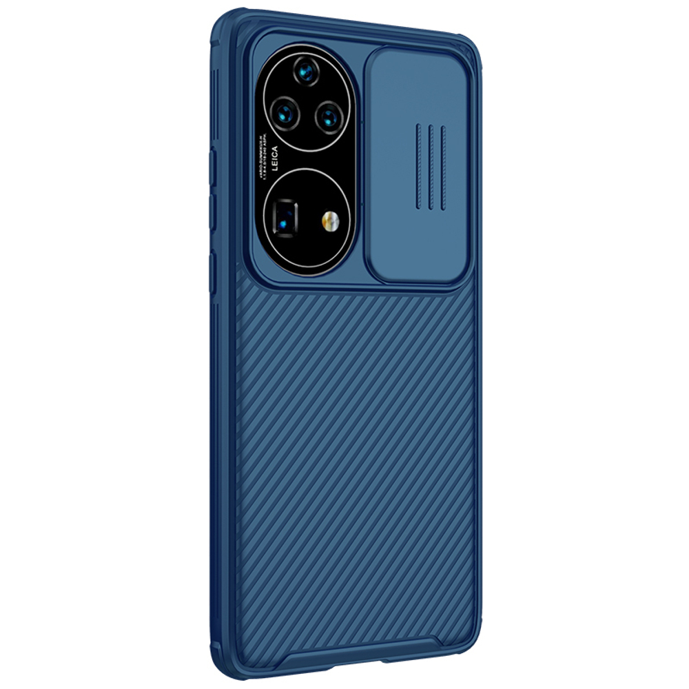 Синий чехол с защитной шторкой для камеры для Huawei P50 Pro, Nillkin, серия CamShield Pro Case