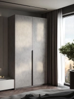 Шкаф Распашной Серый 120x220x52,5 SOHO с ящиками и ручками