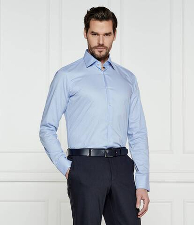 Рубашка H-JOE-kent-C1-214 BOSS BLACK - голубой(50533970)
