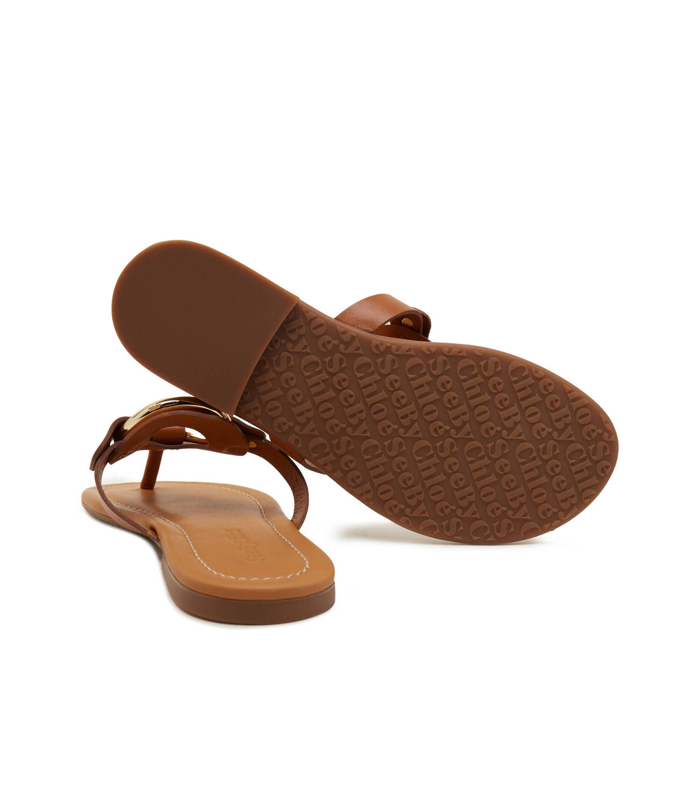 Кожаные вьетнамки See By Chlo\u00e9 - коричневый(SB42081A 19003)