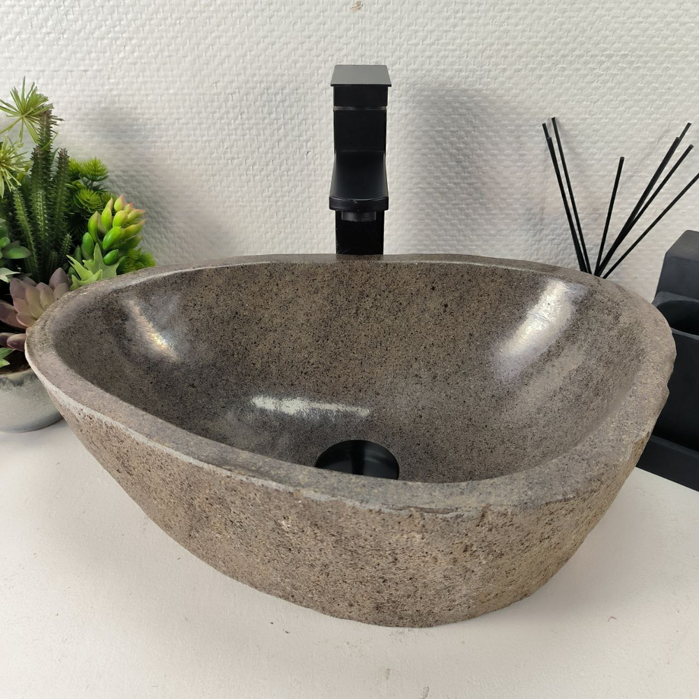 Раковина из речного камня RS-64943 45*32*15 0856