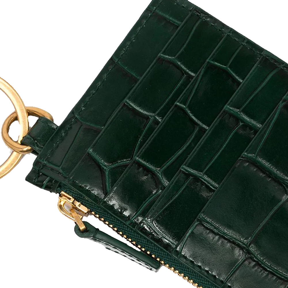 Balenciaga Cow Leather Card Holder Card Holder Men"s Green