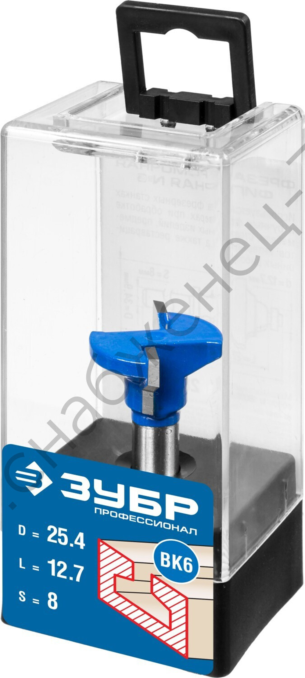 ЗУБР 25.4x12.7мм, высота 12.7мм, фреза пазовая Т-образная №2