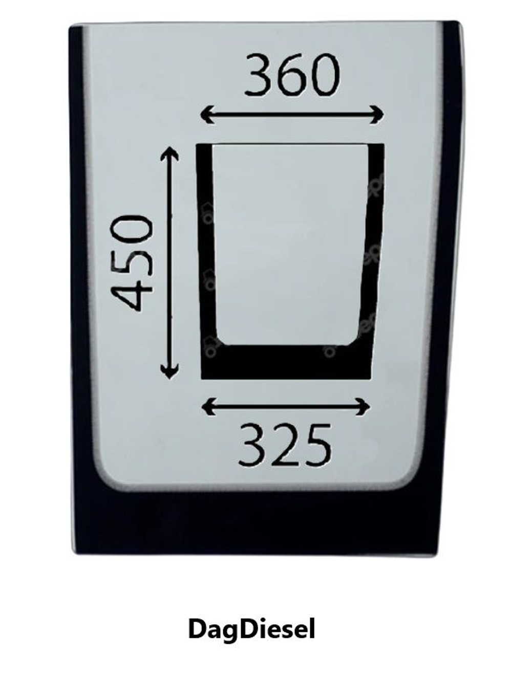 Стекло под лобовое правое JCB 827/30564