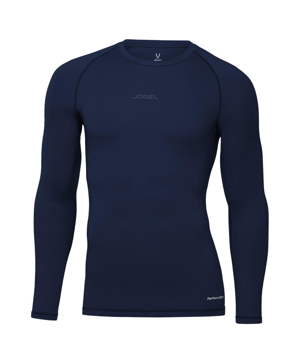 Футболка компрессионная с длинным рукавом Jögel PerFormDRY Baselayer Tee LS 2, темно-синий