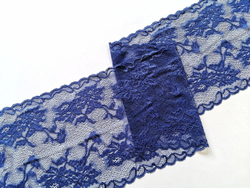 Эластичное кружево, 21 см, синий (Артикул: EK-1051), м