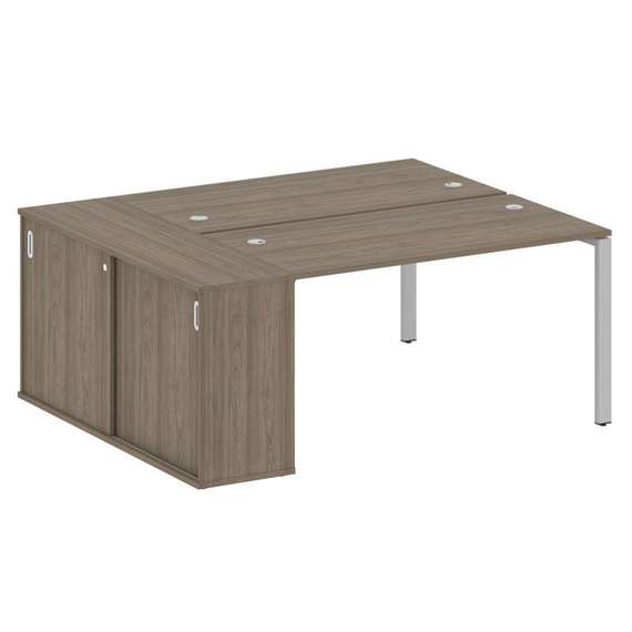 Метал Систем Рабочая станция с шкафом-купе на П-образном м/к БП.РС-СШК-1.3 Т