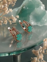 Серьги серебряные с халцедоном