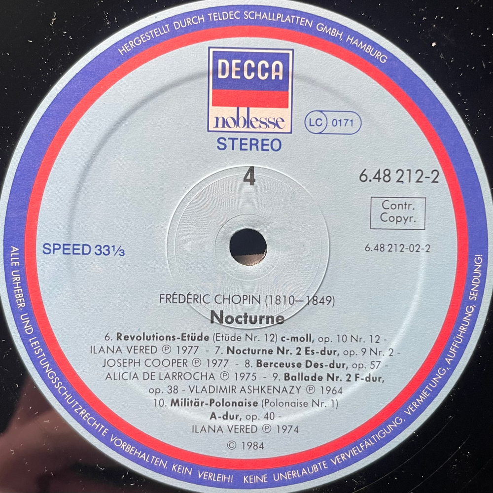 Сборник Ноктюрн - Самые красивые мелодии Шопена 2LP (Германия 1984г.)