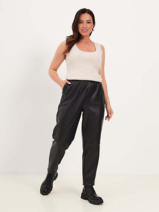 Брюки экокожа