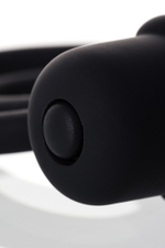 Анальная пробка с дополнительной стимуляцией Erotist силикон черная 6,5 см