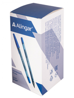 Ручка шариковая Alingar 927, 0,7 мм, синяя, металлический наконечник, грип, шестигранный, тонированный, пластиковый корпус, карт. уп.