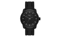 PUMA Wrist Watch Quartz Movement Rubber Band Strap 45mm Black Dial Men"s Watches P6018