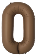 F Шар (40''/102 см) Цифра, 2 Slim, Шоколад, Матовый (БГ-60)