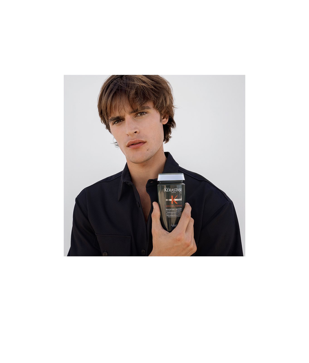 Kerastase Genesis Homme Bain de Force Quotiden - очищающий питательный шампунь для ослабленных волос со склонностью к выпадению /  dla mężczyzn 250  ml  / GTIN 3474637077525