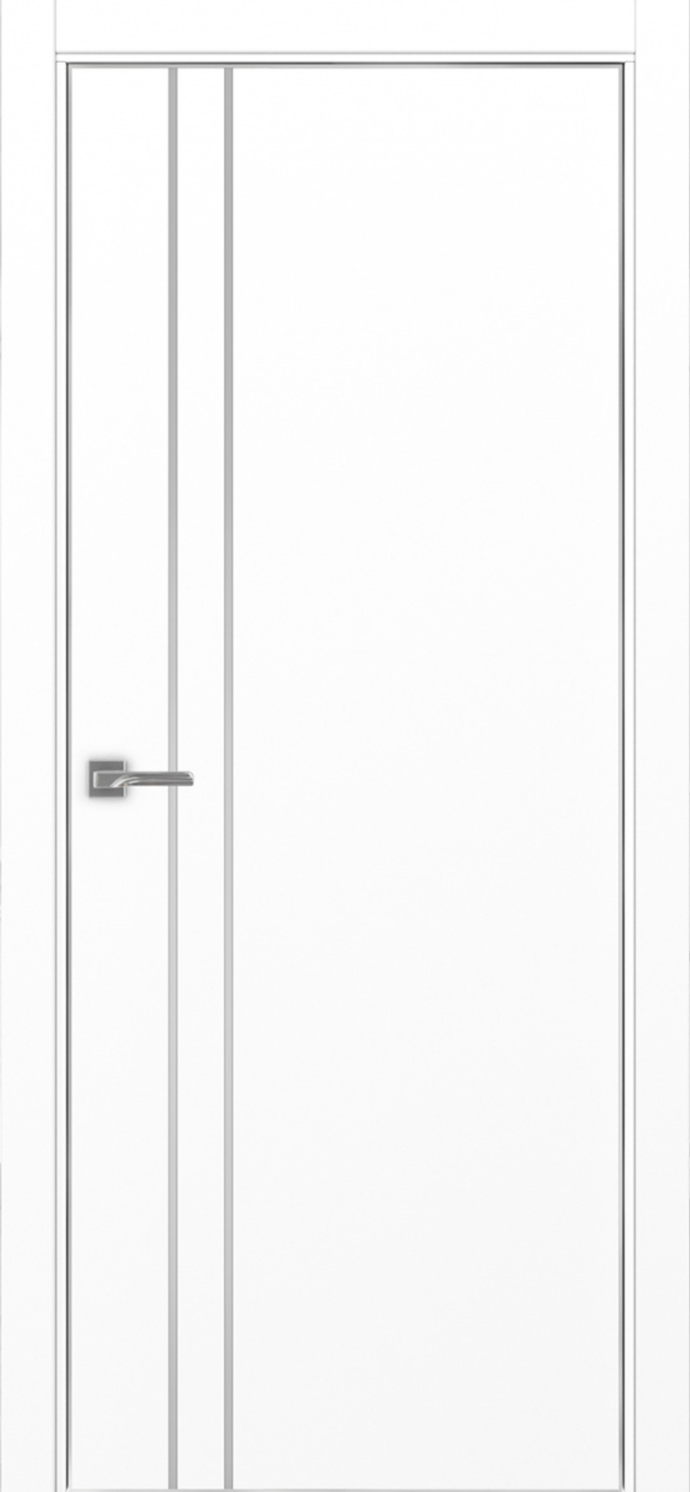 Межкомнатная дверь Optima Porte НЕАПОЛЬ 205 Молдинг SC (матовое серебро), Алюминиевая кромка SC (матовое серебро) с 4-х сторон