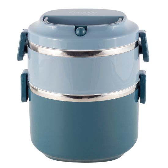 Ланч бокс двойной 1700 мл. Kamille KM 2136 пластик, нержавеющая сталь