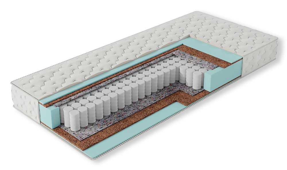 Матрас Base Лайт Multipocket1000 кокос 10мм + ППУ15мм