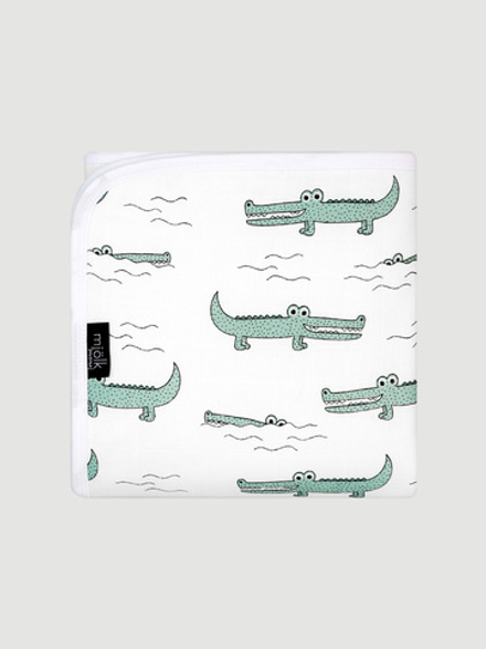 Муслиновое утеплённое одеяло Mjölk Крокодилы