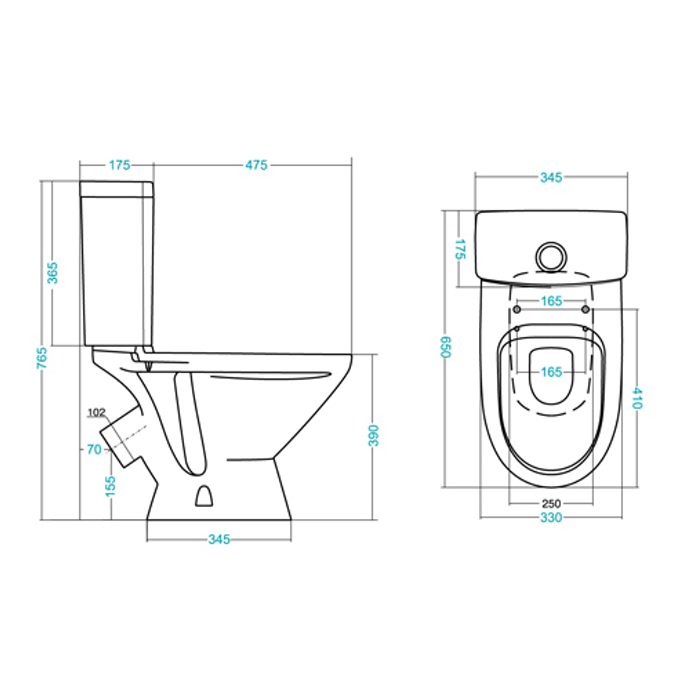 Унитаз-компакт Santek Лига  с сиденьем стандарт