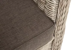 "Гляссе" диван трехместный из искусственного ротанга, цвет бежевый