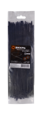 Хомуты нейлоновые (стяжки) черные 100 шт. Вихрь 3,6*250 Ч