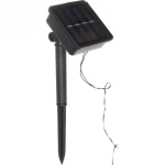 Гирлянда для улицы «Бабочка» 3 м 20 ламп LED чёрный провод, 2 реж.,IP-55, Теплый белый (солнечная батарея)