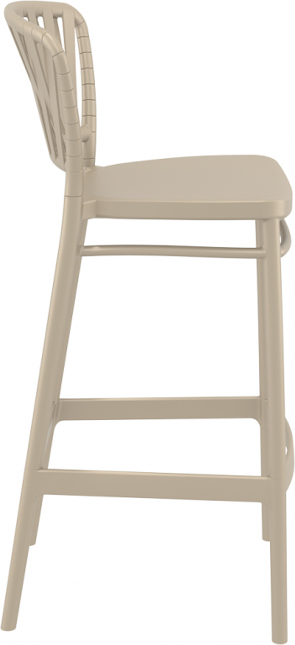Стул пластиковый барный Siesta Contract Portofino, бежевый