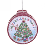 Банка жестяная 200мл 11,2*12,2*4см «Ёлочка» двухсторонняя