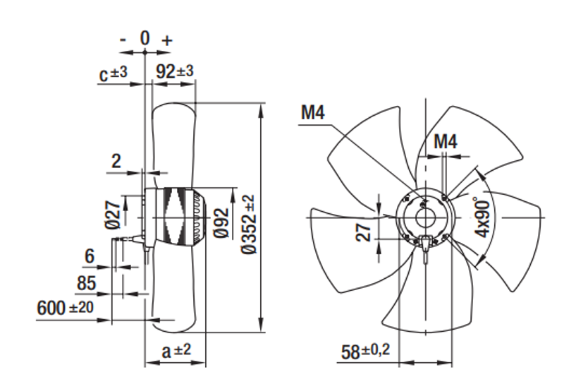 Вентилятор осевой A3G350-AA58-01