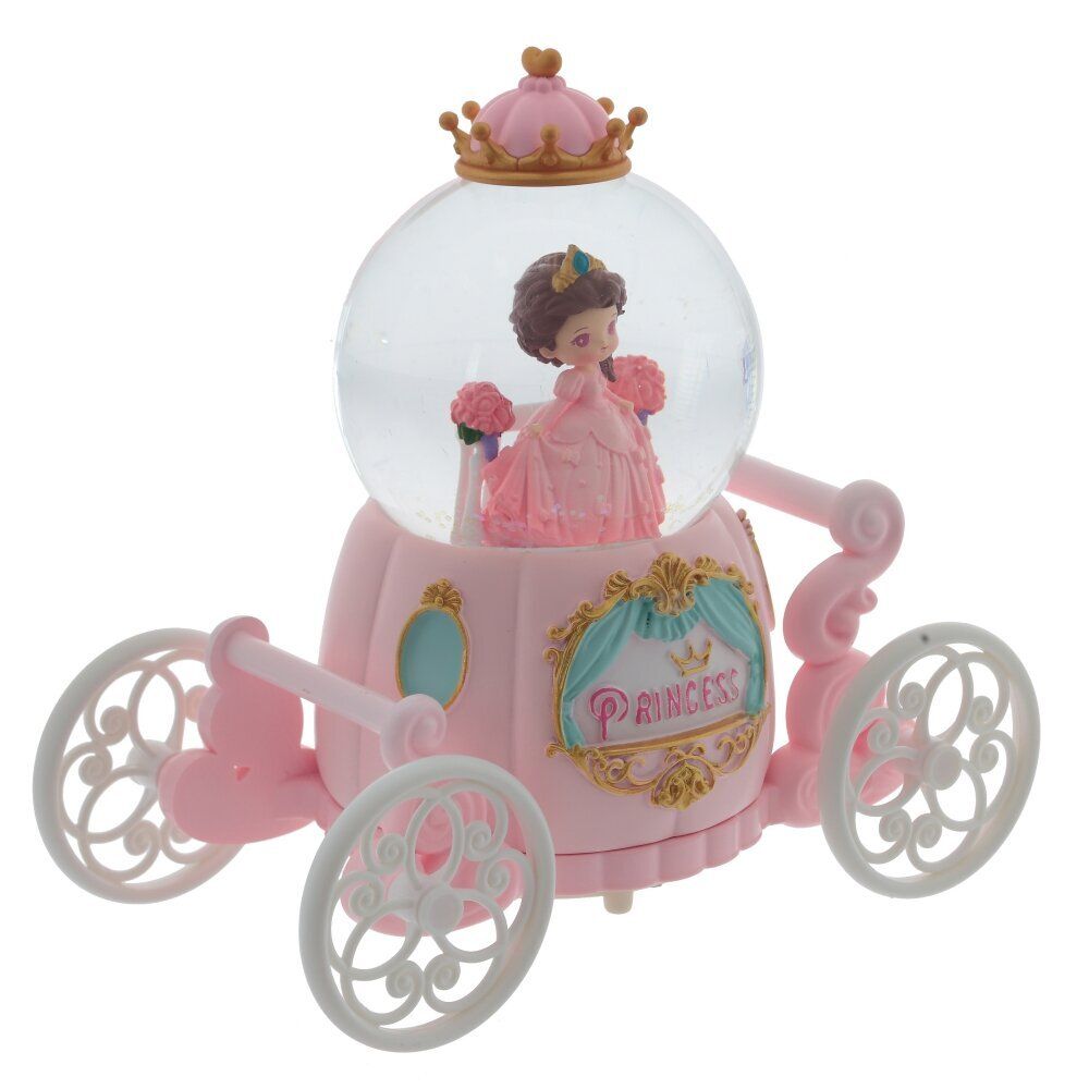 GAEM Фигурка декоративная "Принцесса" в стекл шаре (муз, подсвет, вьюга, 2xAAA н/п), D8 см, L17 W9 H17 см