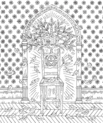 The Story of a Magical Town and a mysterious Forest. Coloring book Eriy