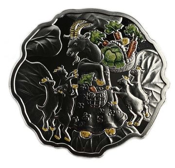 1 доллар 2015 Ниуэ «Китайский гороскоп — Год козы» в футляре