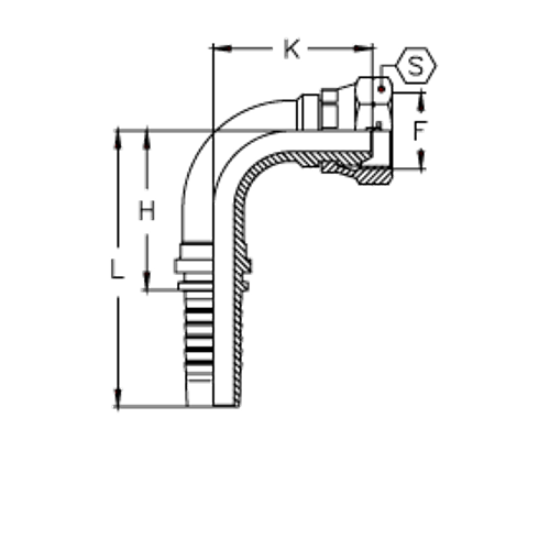 Фитинг DN 06 DKM (Г) 16x1.5 (90)