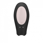 Черный вибратор для пар Double Joy с управлением через приложение