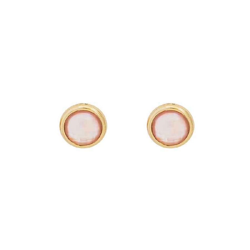 Серьги пусеты Possebon Quartz Rose A9999.9 R/G