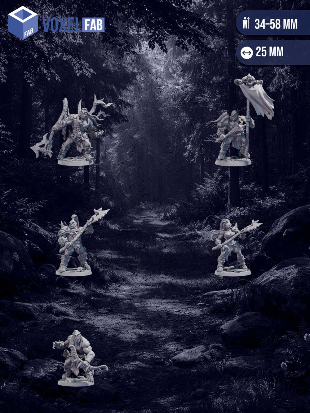 Орки Железный отряд миниатюры для настольных игр РНИ, ДнД