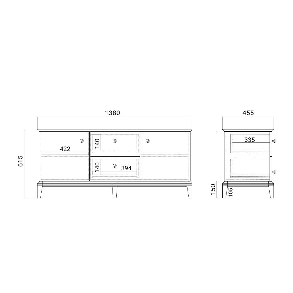 Тумба под ТВ CRYSTAL CR015