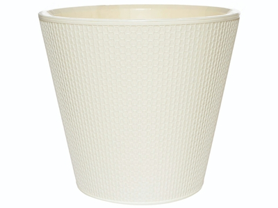 Горшок цветочный Velvet D330мм 16л на колесиках (светло-бежевый)