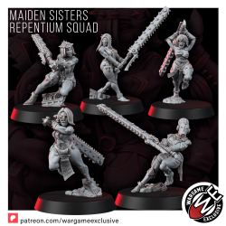 Армия 1000очков Адепта Сороритас Сёстры Битвы Adepta Sororitas Sisters of Battle 32мм Миниатюры