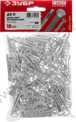 ЗУБР ДХ-П 10 мм, дюбель-хомут для плоского кабеля, нейлон, 100 шт (30912-10)