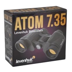 Бинокль Levenhuk Atom 7x35 - изображение на упаковке