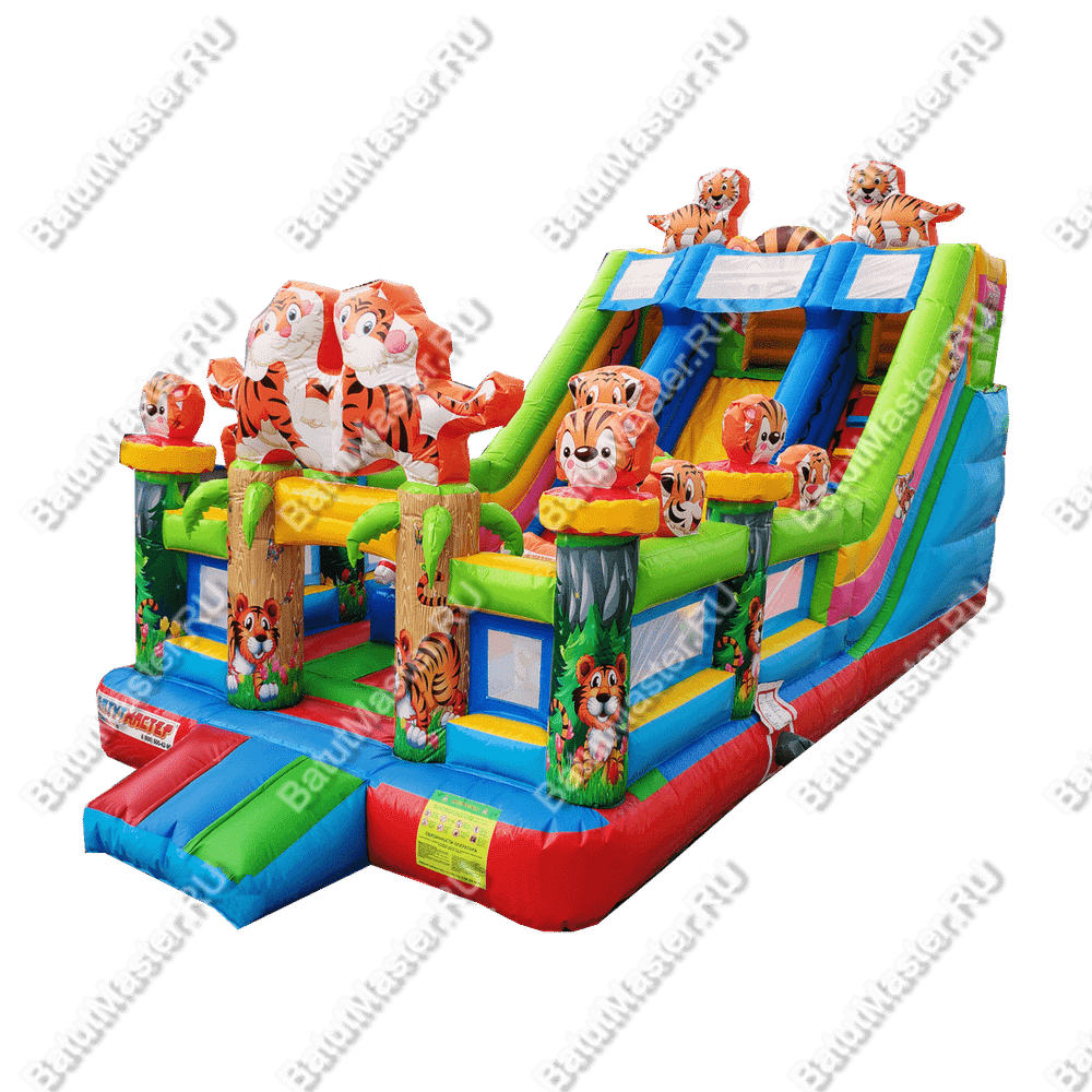 Коммерческий батут "Тигриная страна 2", 8*4*5 м, PR-11890